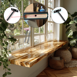 Velaris Live Edge Solid Wood Floating Shelf SPA159639 - Timberustic Floating Shelf