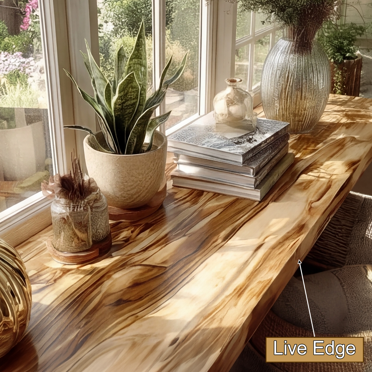 Velaris Live Edge Solid Wood Floating Shelf SPA159639 - Timberustic Floating Shelf