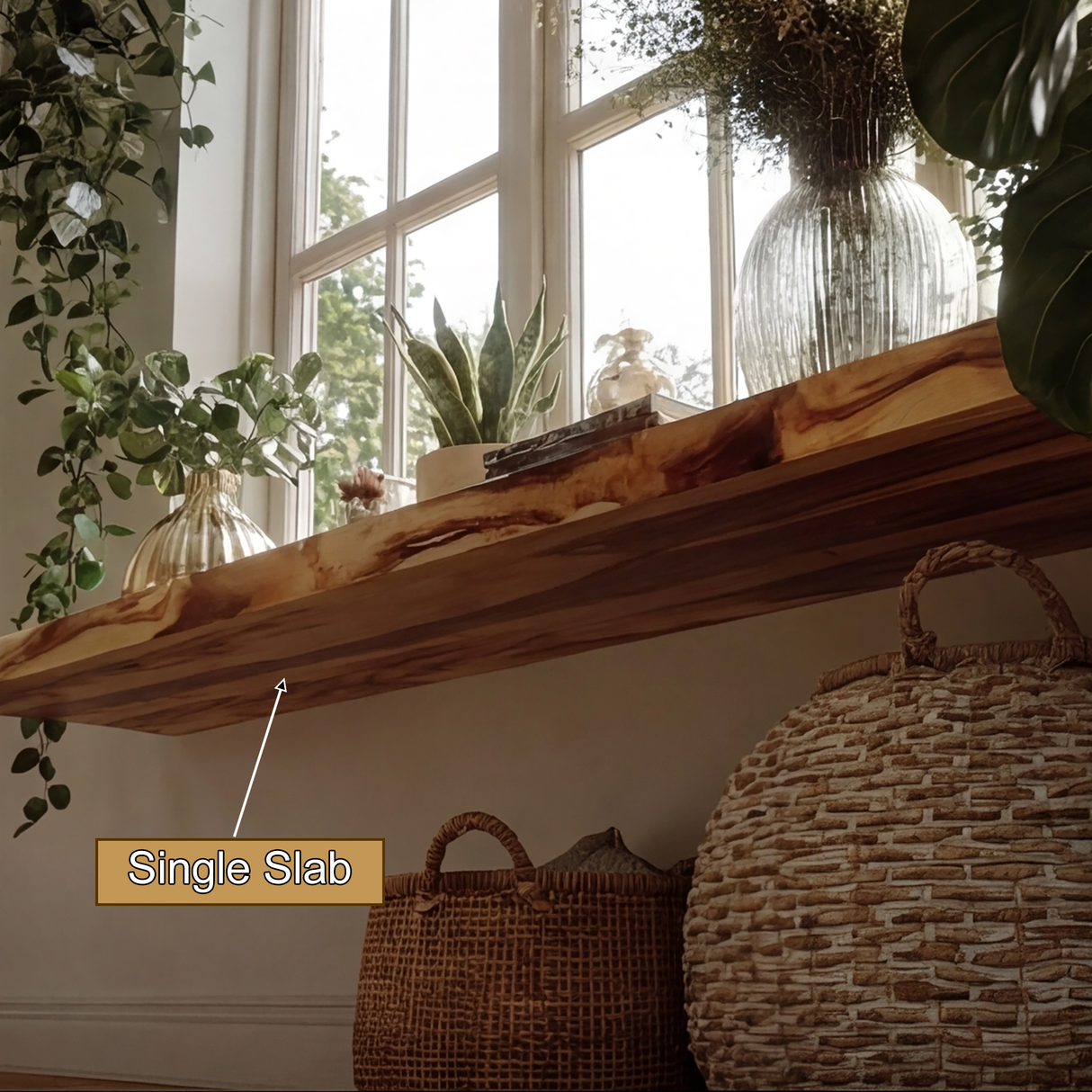 Velaris Live Edge Solid Wood Floating Shelf SPA159639 - Timberustic Floating Shelf