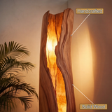 Velarith Sculpted Live Edge Integrated LED Wood Floor Lamp - Timberustic Floor Lamp