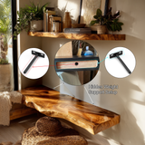 Velaro Live Edge Solid Wood Floating Shelf SPA680985 - Timberustic Floating Shelf