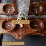 Velcanto Live Edge Solid Wood Floating Bathroom Vanity SPA349352 - Timberustic Floating Bathroom Vanity