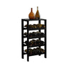 Velin Tier Solid Wood Wine Rack Cabinet