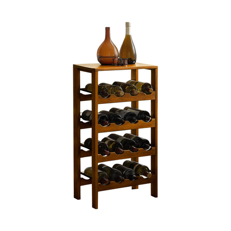 Velin Tier Solid Wood Wine Rack Cabinet