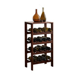 Velin Tier Solid Wood Wine Rack Cabinet