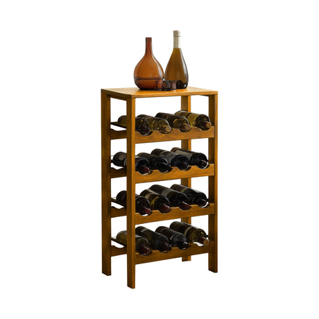 Velin Tier Solid Wood Wine Rack Cabinet