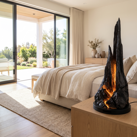 Velkaris Sculpted Mountain Table Lamp Black - Timberustic Table Lamp