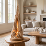 Velkaris Sculpted Mountain Table Lamp Natural Oak - Timberustic Table Lamp