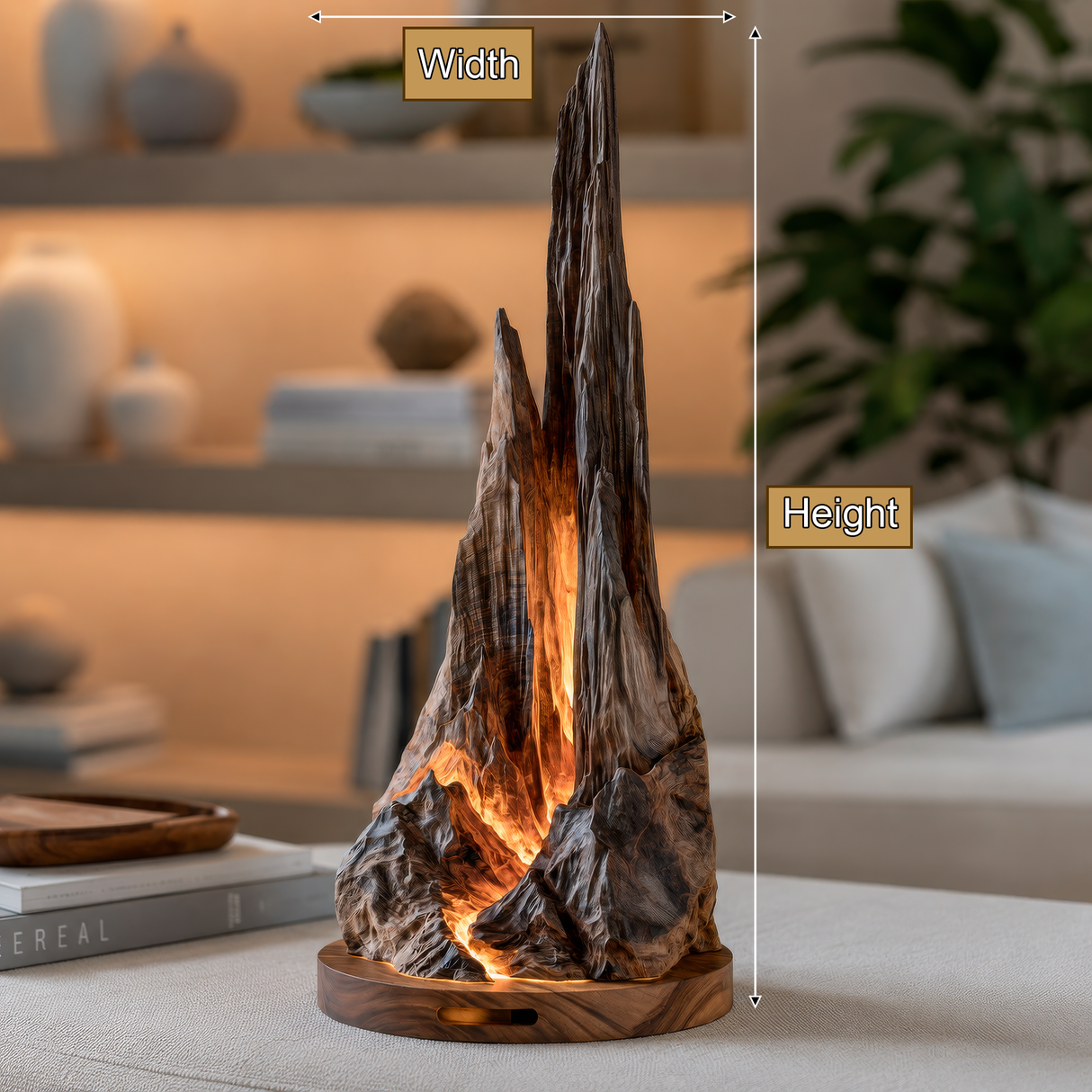 Velkaris Sculpted Mountain Table Lamp - Timberustic Table Lamp