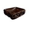 Velkris Octopus Form Handcarved Solid Wood Vessel Sink Dark Walnut - Timberustic Vessel Sinks