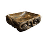 Velkris Octopus Form Handcarved Solid Wood Vessel Sink Natural Oak - Timberustic Vessel Sinks