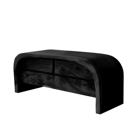 Velmior Arc Solid Wood Bathroom Vanity with Drawers Black - Timberustic Freestanding Bathroom Vanity with Drawers