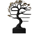 Velmirath Sculpted Solid Wood Tree Bookshelf with Drawers Black - Timberustic Tree Bookshelf