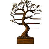 Velmirath Sculpted Solid Wood Tree Bookshelf with Drawers Brown - Timberustic Tree Bookshelf