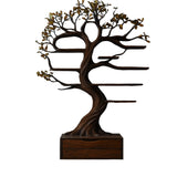 Velmirath Sculpted Solid Wood Tree Bookshelf with Drawers Dark Walnut - Timberustic Tree Bookshelf