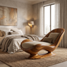 Velmora Handcrafted Sculpted Solid Wood Chaise Lounge