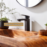 Velmora Handcrafted Sculpted Solid Wood Floating Bathroom Vanity with Open Storage