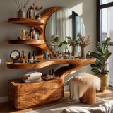 Velmora Handcrafted Solid Wood Cosmetic Table - Timberustic Cosmetic Table