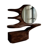 Velmora Handcrafted Solid Wood Cosmetic Table Dark Walnut - Timberustic Cosmetic Table