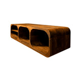 Velmora Handcrafted Solid Wood Floating Bathroom Vanity with Open Storage Brown - Timberustic Floating Bathroom Vanity with Open Storage