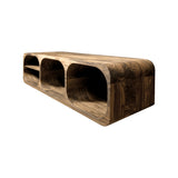 Velmora Handcrafted Solid Wood Floating Bathroom Vanity with Open Storage Natural Oak - Timberustic Floating Bathroom Vanity with Open Storage
