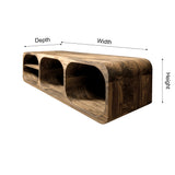 Velmora Handcrafted Solid Wood Floating Bathroom Vanity with Open Storage - Timberustic Floating Bathroom Vanity with Open Storage