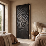 Velmora Handcrafted Solid Wood Organic Relief Single Door