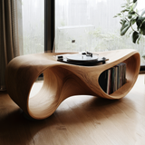 Velmora Handcrafted Solid Wood Record Player Stand