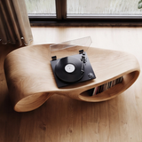 Velmora Handcrafted Solid Wood Record Player Stand