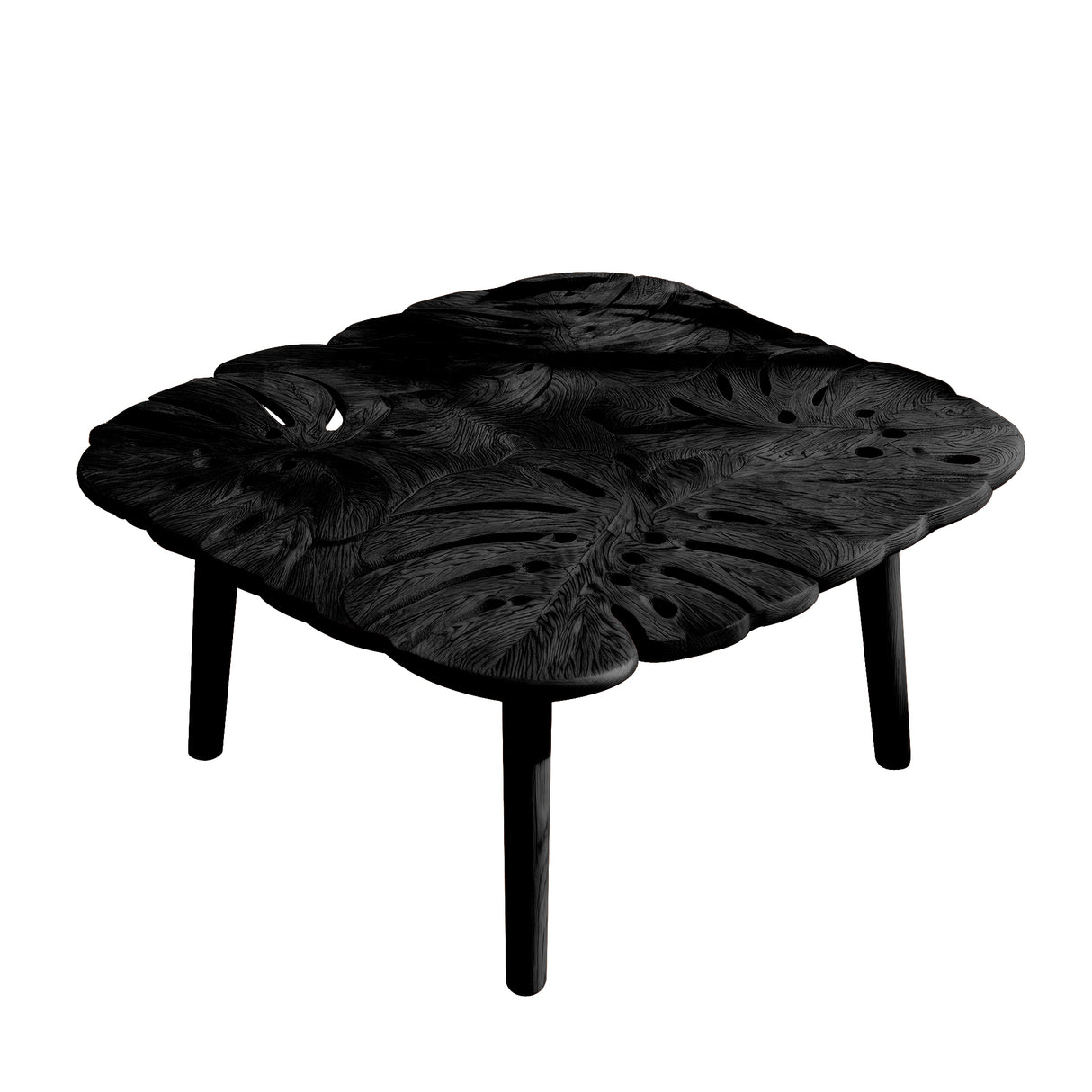 Velmora Live Edge Solid Wood Coffee Table Black - Timberustic Coffee Table