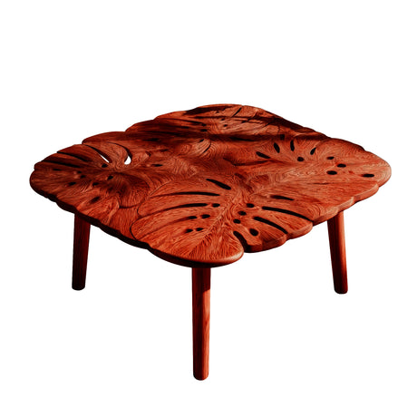 Velmora Live Edge Solid Wood Coffee Table Mahogany - Timberustic Coffee Table