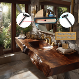 Velmora Live Edge Solid Wood Floating Bathroom Vanity with Integrated Sink SPA555232 - Timberustic Floating Bathroom Vanity with Integrated Sink