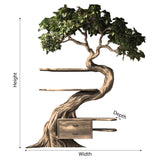 Velmora Organic Modern Tree Bookshelf with Drawers - Timberustic Tree Bookshelf