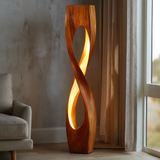 Velmora Sculpted Infinity Integrated LED Wood Floor Lamp SPA263701 - Timberustic Floor Lamp