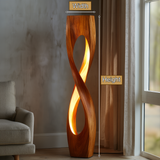 Velmora Sculpted Infinity Integrated LED Wood Floor Lamp SPA263701 - Timberustic Floor Lamp