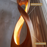 Velmora Sculpted Infinity Integrated LED Wood Floor Lamp SPA263701 - Timberustic Floor Lamp