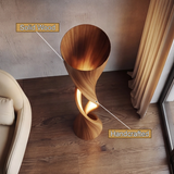 Velmora Sculpted Integrated LED Wood Floor Lamp - Timberustic Floor Lamp