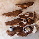 Velmora Sculpted Solid Wood Mushroom Floating Shelf SPA654935 - Timberustic Floating Shelf