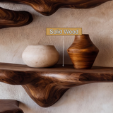Velmora Sculpted Solid Wood Mushroom Floating Shelf SPA654935 - Timberustic Floating Shelf