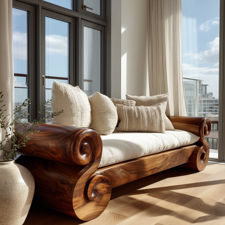 Velmora Sculpted Solid Wood Sofa - Timberustic Sofa