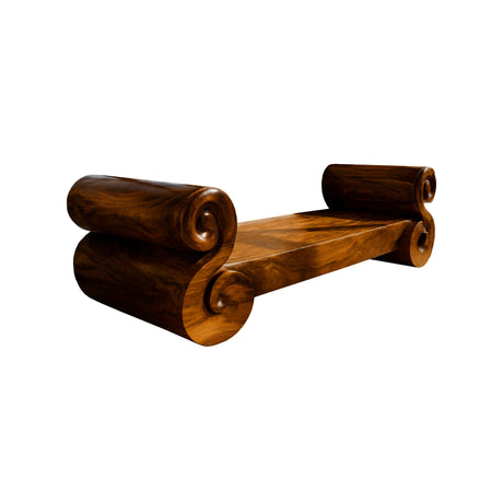 Velmora Sculpted Solid Wood Sofa Brown - Timberustic Sofa