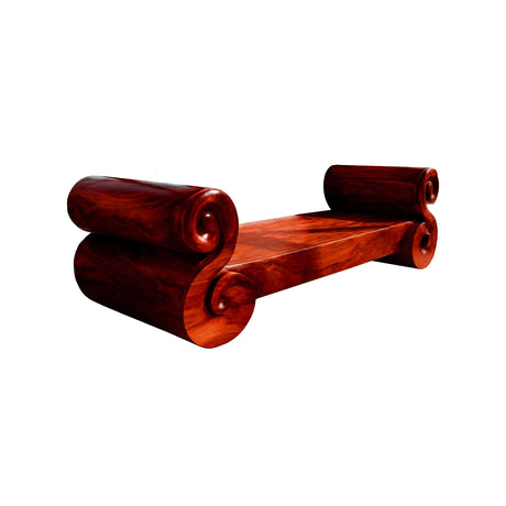 Velmora Sculpted Solid Wood Sofa Mahogany - Timberustic Sofa
