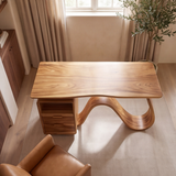 Velmora Solid Wood Desk with Drawers - Timberustic Desk With Drawers