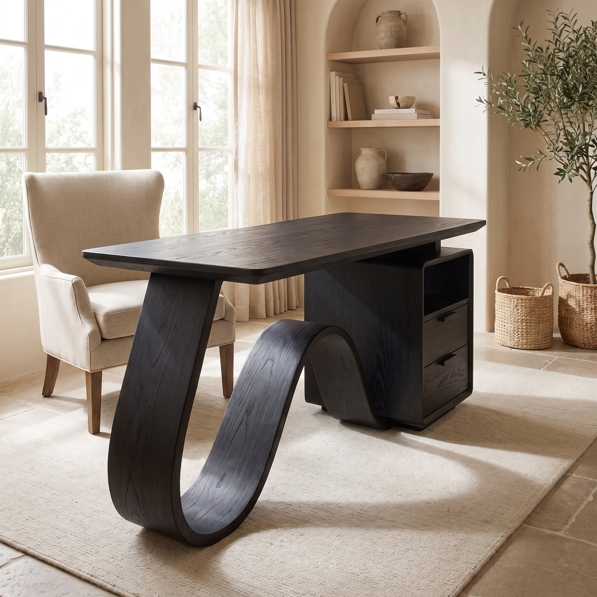 Velmora Solid Wood Desk with Drawers - Timberustic Desk With Drawers