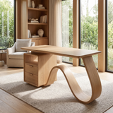 Velmora Solid Wood Desk with Drawers - Timberustic Desk With Drawers