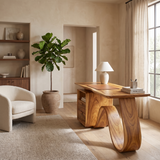 Velmora Solid Wood Desk with Drawers - Timberustic Desk With Drawers