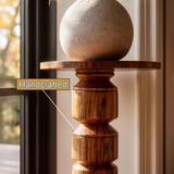 Velmora Solid Wood Pedestal Stand - Timberustic Pedestal Stand