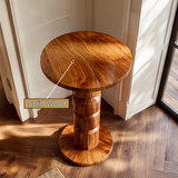 Velmora Solid Wood Pedestal Stand - Timberustic Pedestal Stand