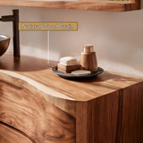 Velmora Wave Solid Wood Bathroom Vanity with Drawers (Copy) - Timberustic Freestanding Bathroom Vanity with Drawers
