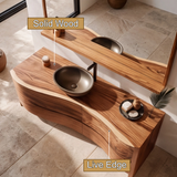 Velmora Wave Solid Wood Bathroom Vanity with Drawers (Copy) - Timberustic Freestanding Bathroom Vanity with Drawers